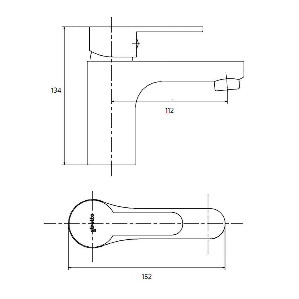 Metallic Faucet 35mm Single Lever Basin Mixer Arona Line