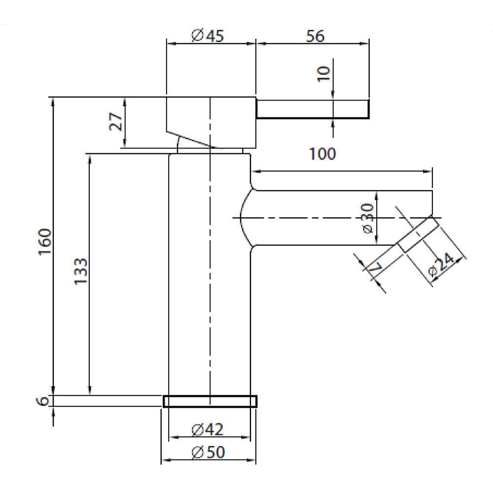 35mm Single-Lever SS304 Basin Mixer Fiorenzo