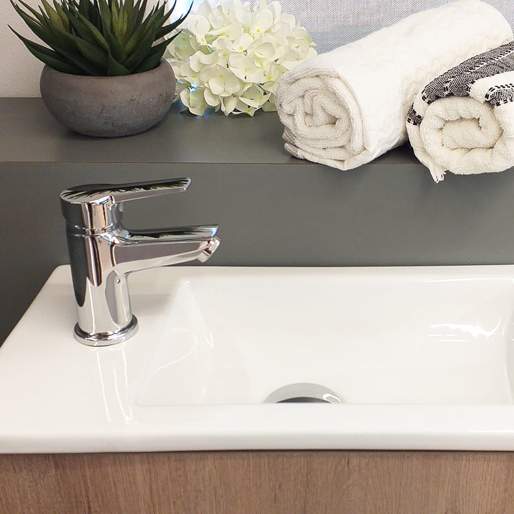 Deck Mounted 35mm Single Lever Basin Mixer Arezzo