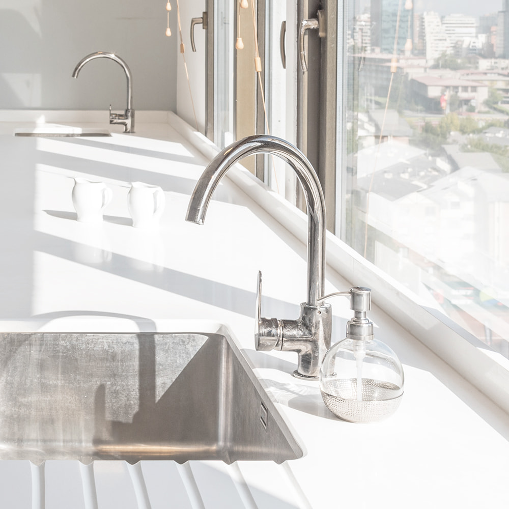Flexible Hose Single-Lever Vertical Kitchen Mixer Arona Line
