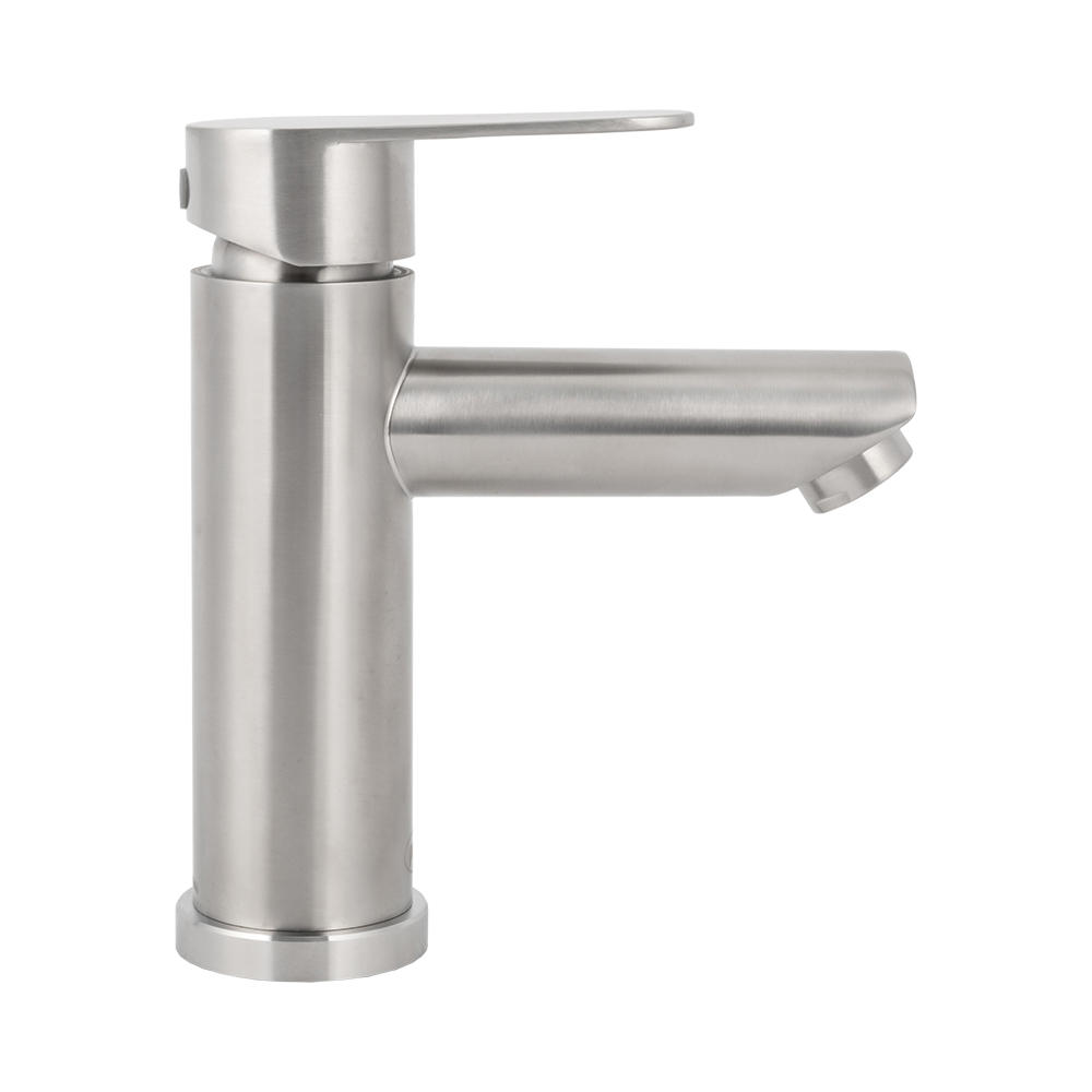 Deck mounted 35mm Single Lever Stainless Steel Basin Mixer Vermont