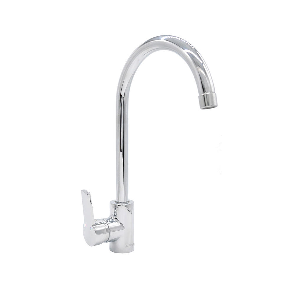 Single lever deck mount hot and cold copper kitchen tap