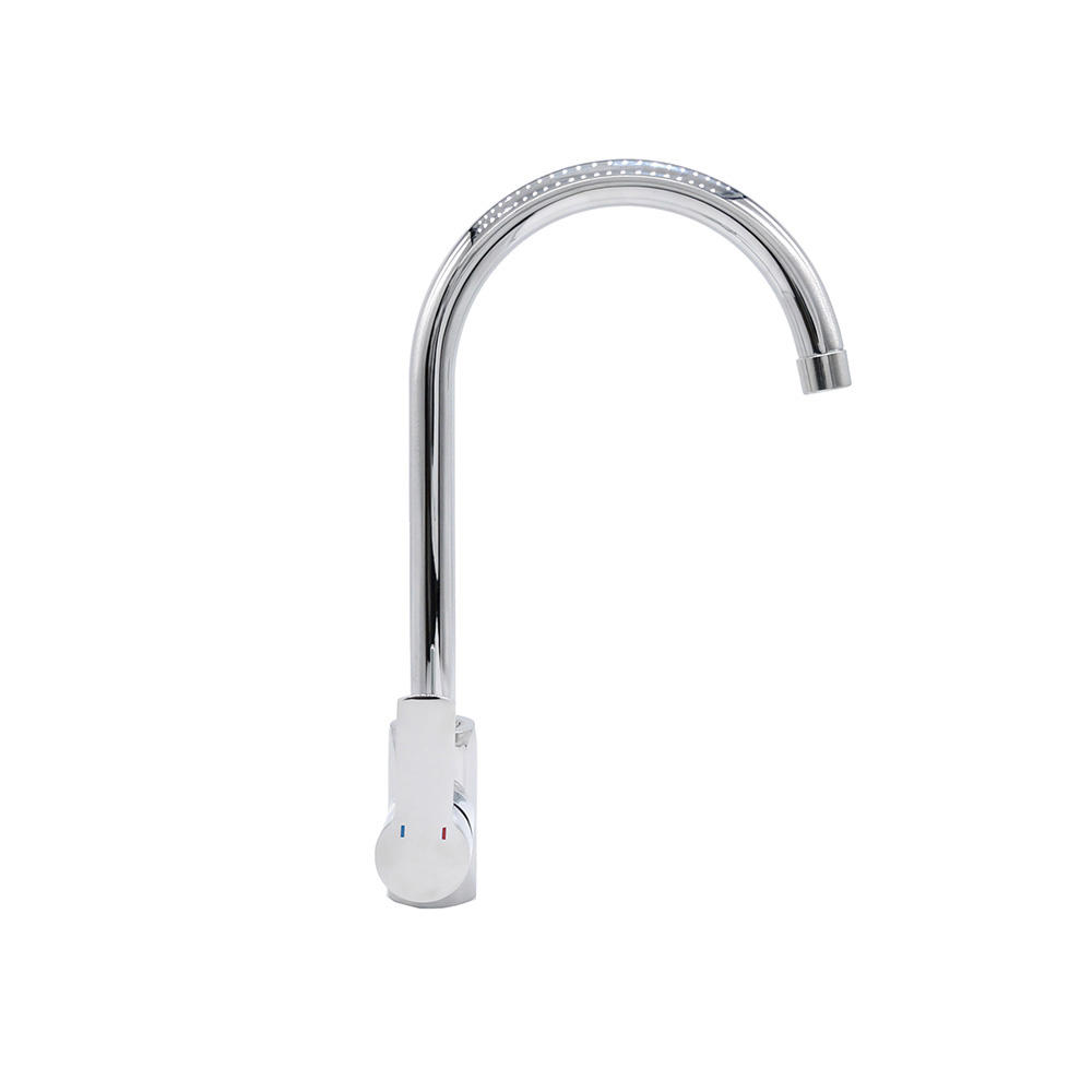 Single lever deck mount hot and cold copper kitchen tap