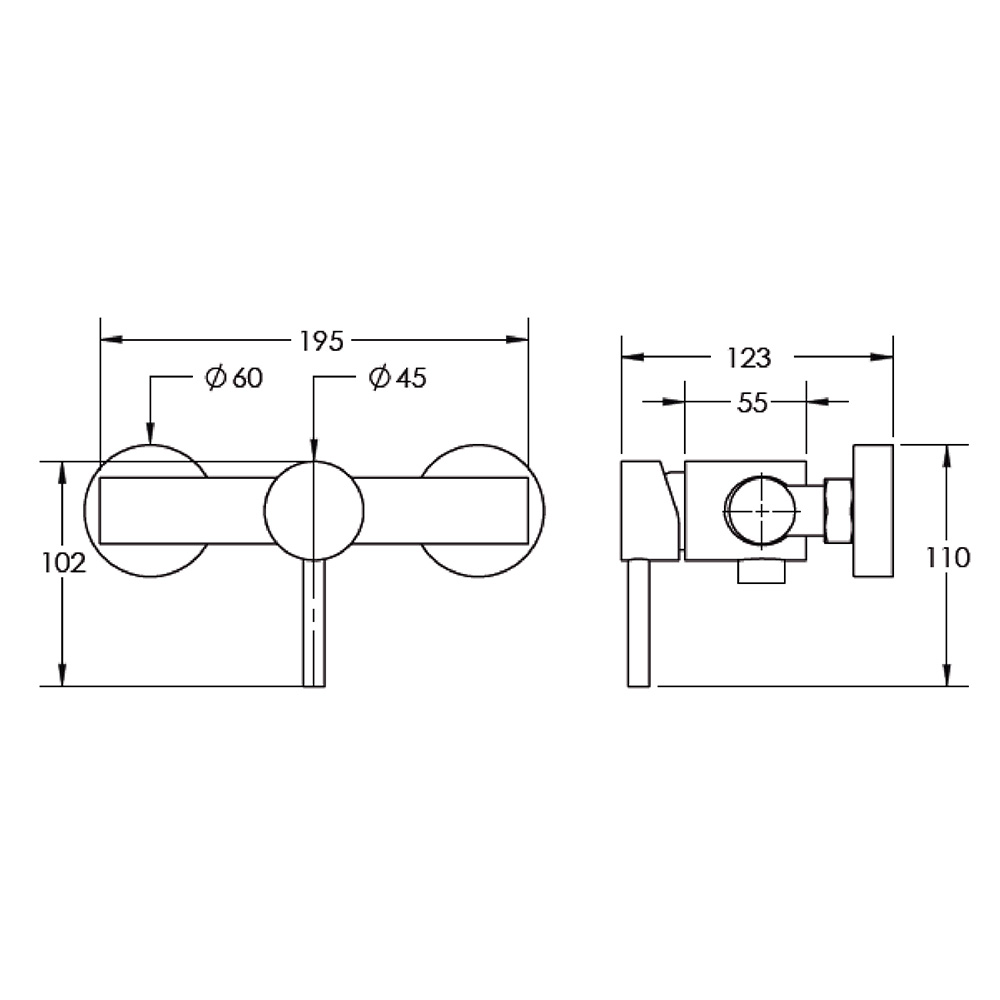 Classic Style 35mm Single-Lever SS304 Shower Mixer