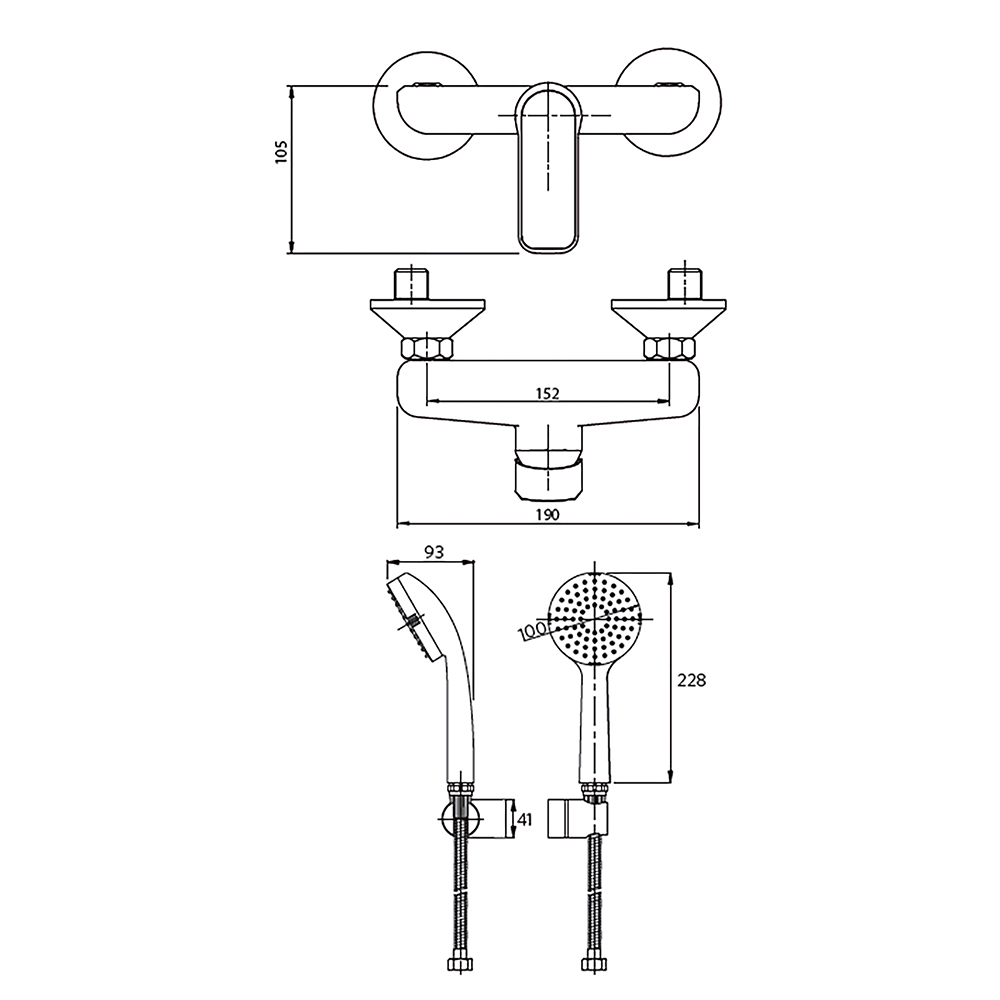 Brass Shower Bath Mixer(duchas)