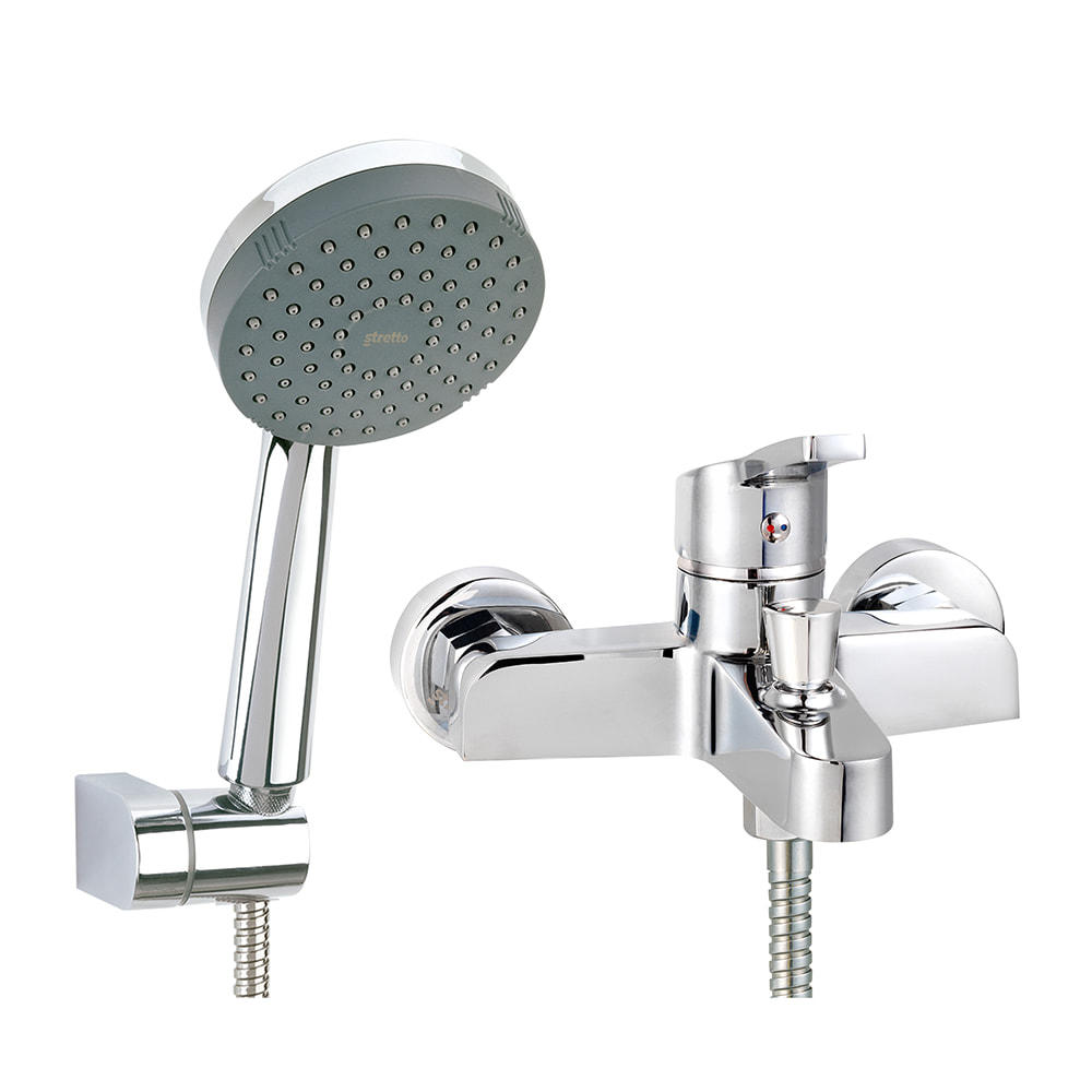 modern in wall mounted hot cold bathroom faucet hand shower set