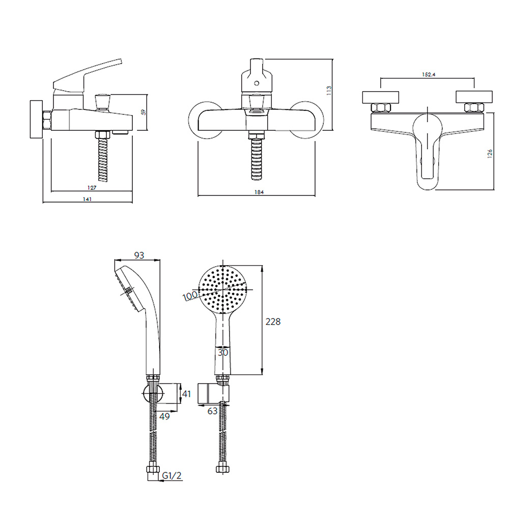 modern in wall mounted hot cold bathroom faucet hand shower set duchas