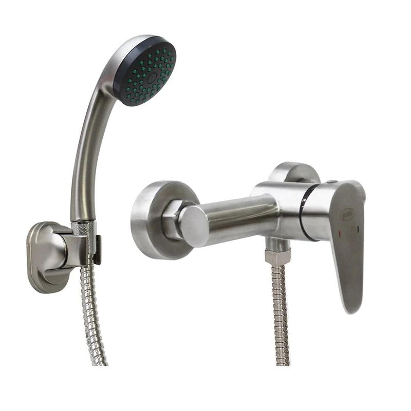 thermostatic stainless steel single hole hand rain shower head for bath bathroom