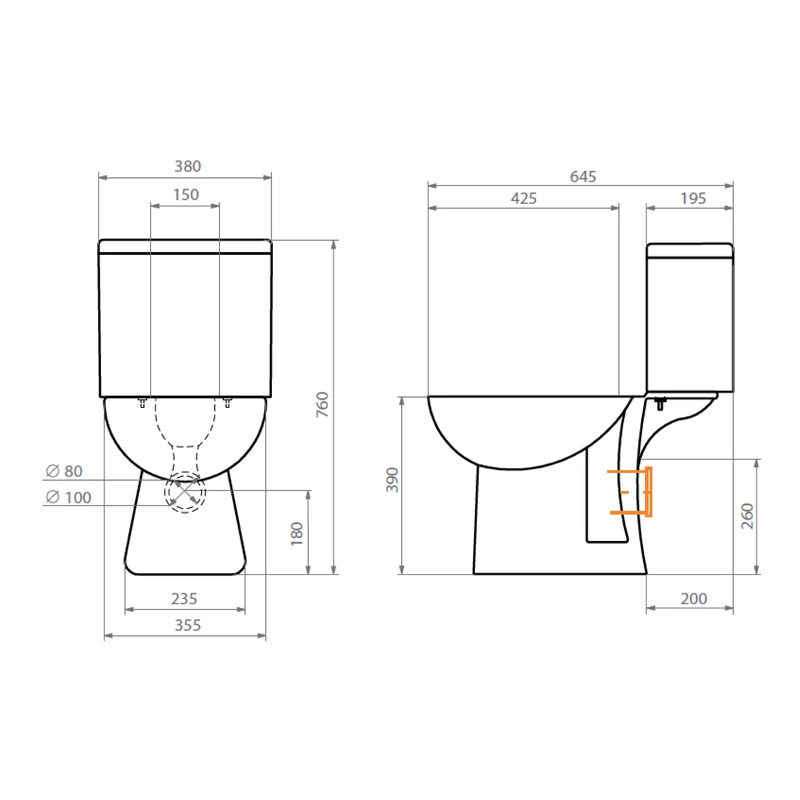 Seat And Lid Soft Closing Toilet Full Kit Aura Plus