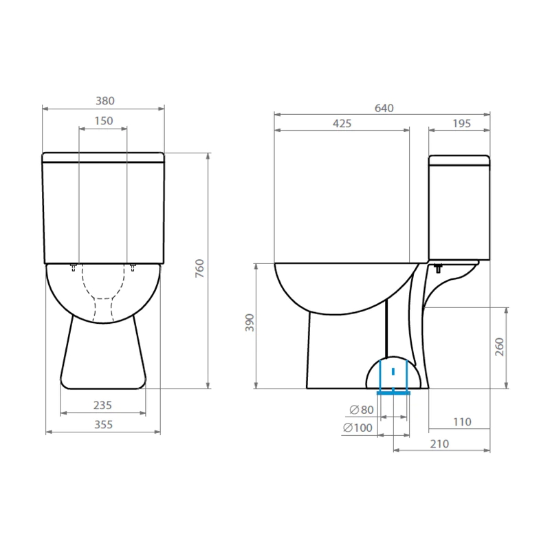 Seat And Lid Soft Closing Toilet Full Kit Aura Plus