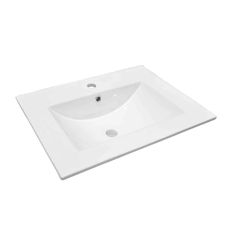 Vitreous China Rectangular Vessel Bathroom Sink