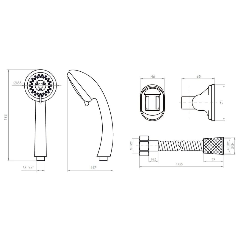 wall mount rainfall abs shower set(ducha)