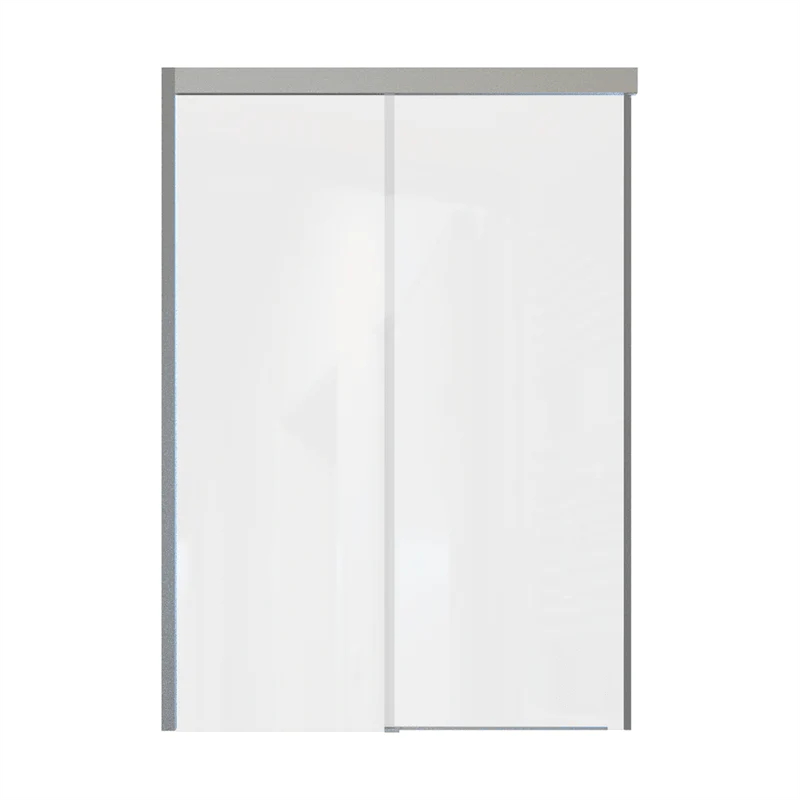 Tempered Glass Chrome Aluminium Shower Sliding Screen 140 x 195 cm