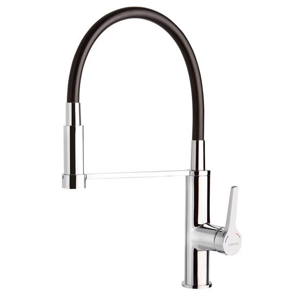 single hole polished brass kitchen faucet with pull out spray(grifo de cocina)