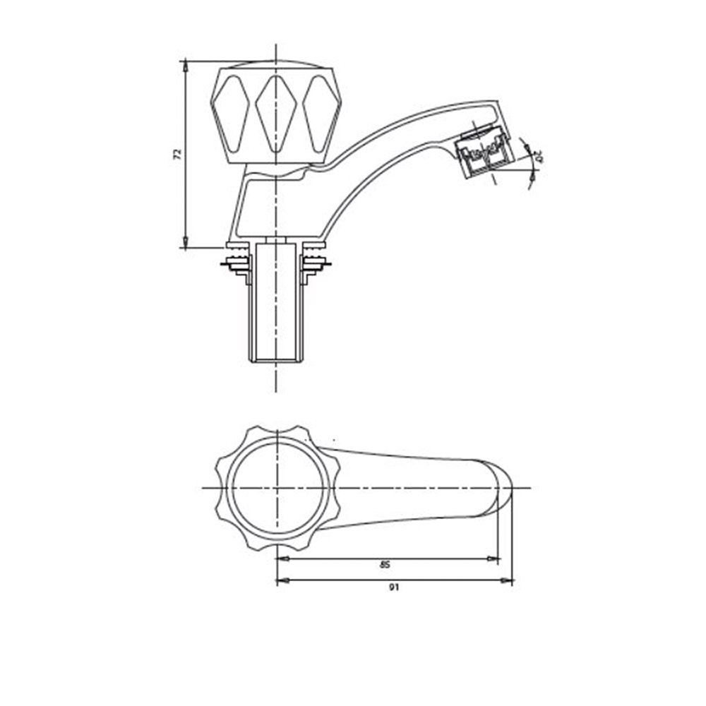 Apartment Single Lever Cold Water Basin Bathroom Tap(griferia)