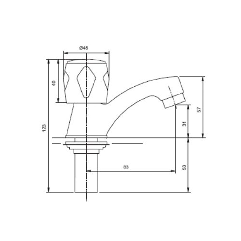 Single Cold Water Only Bathroom Sink Faucet Basin Tap