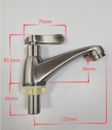 Single Cold SS Basin Bathroom Tap(griferia)