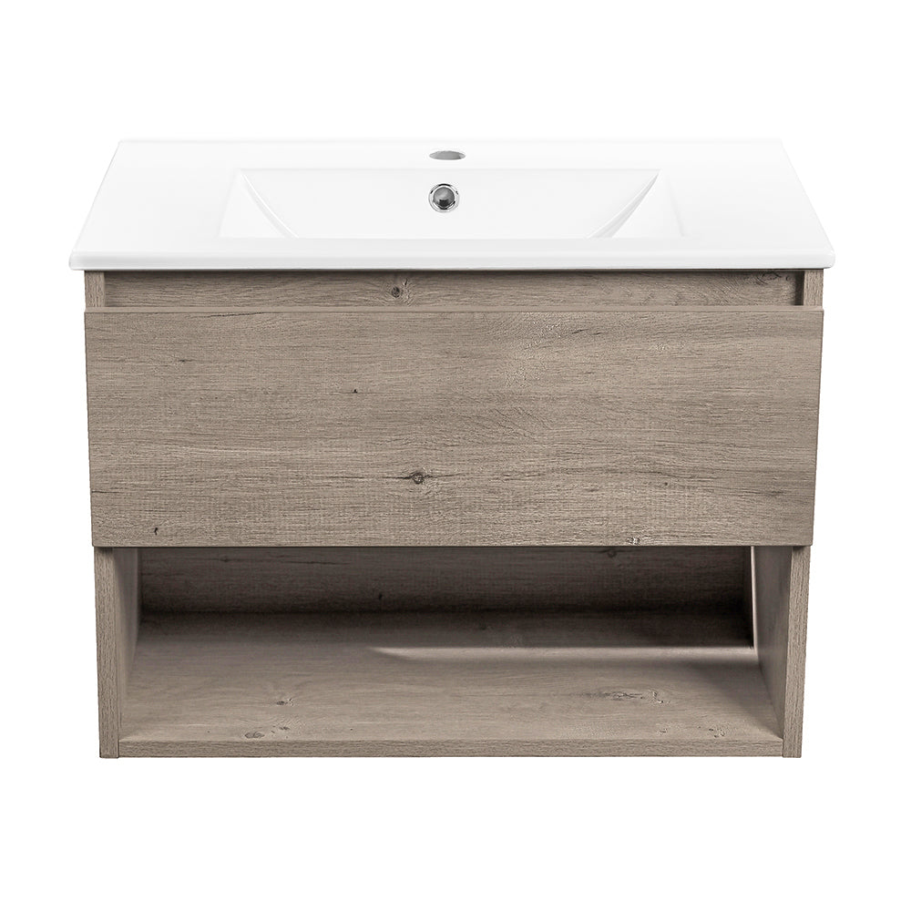 floating cabinet vanity bathroom with one sink