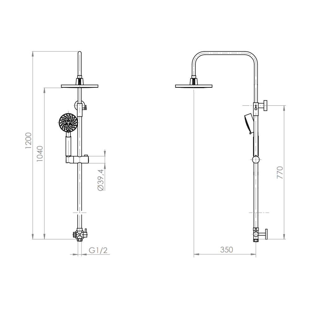 mamparas de duchas stainless steel shower set