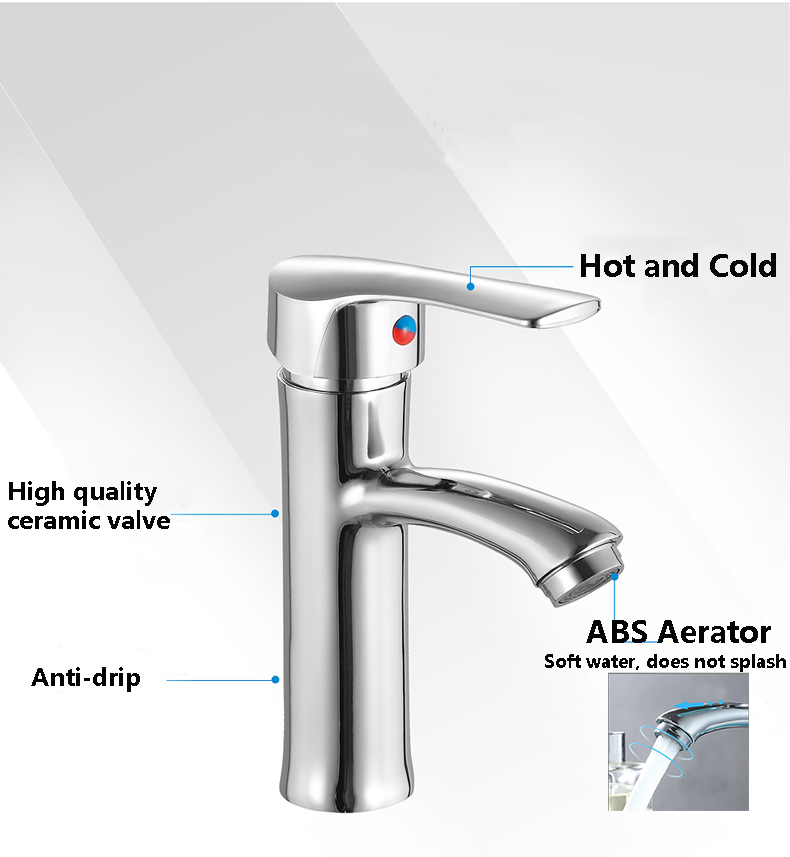 Oem Basin Faucet Chrome Zinc Alloy Desktop Water Faucet Taps(grifos)