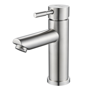 stainless steel brushed hand basin taps