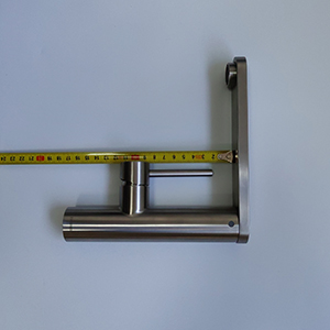 single hole brushed stainless steel hot cold bathroom sink faucet