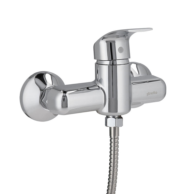 single abs chrome hand rain built in shower duchas