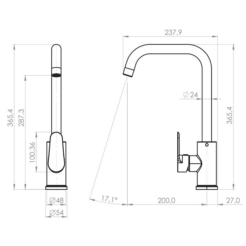 Chrome Kitchen Deck Faucets Mixer For Sinks(griferia)