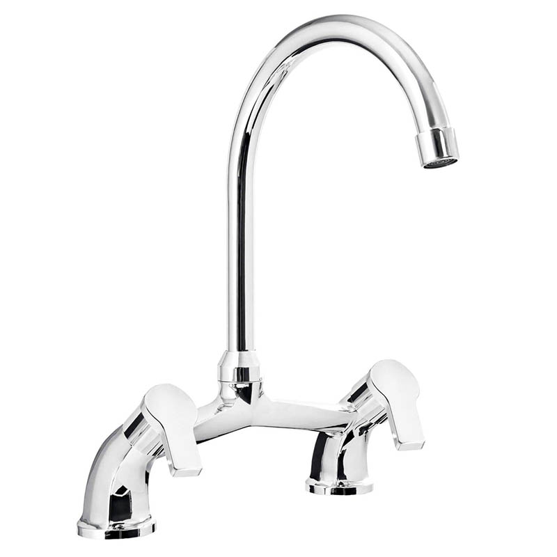 2 Handle 8 Inch Deck Mount Standard Chrome Kitchen Faucet Tap Mixer(griferia cocina)