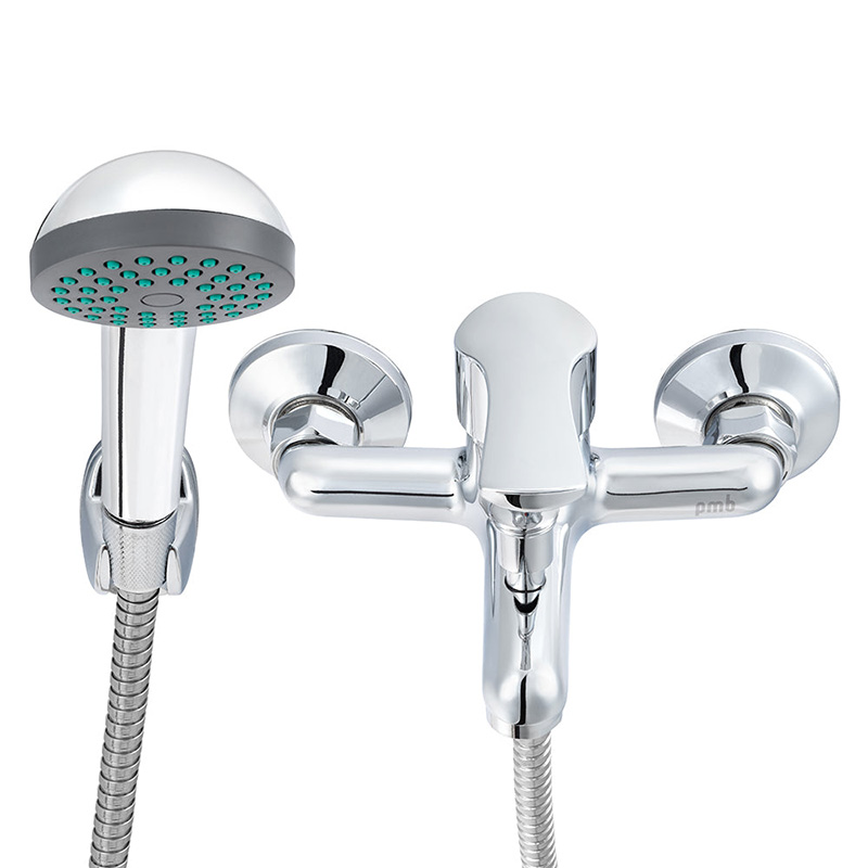 Wall Mounted Tub Spout With Diverter And Handshower(duchas)