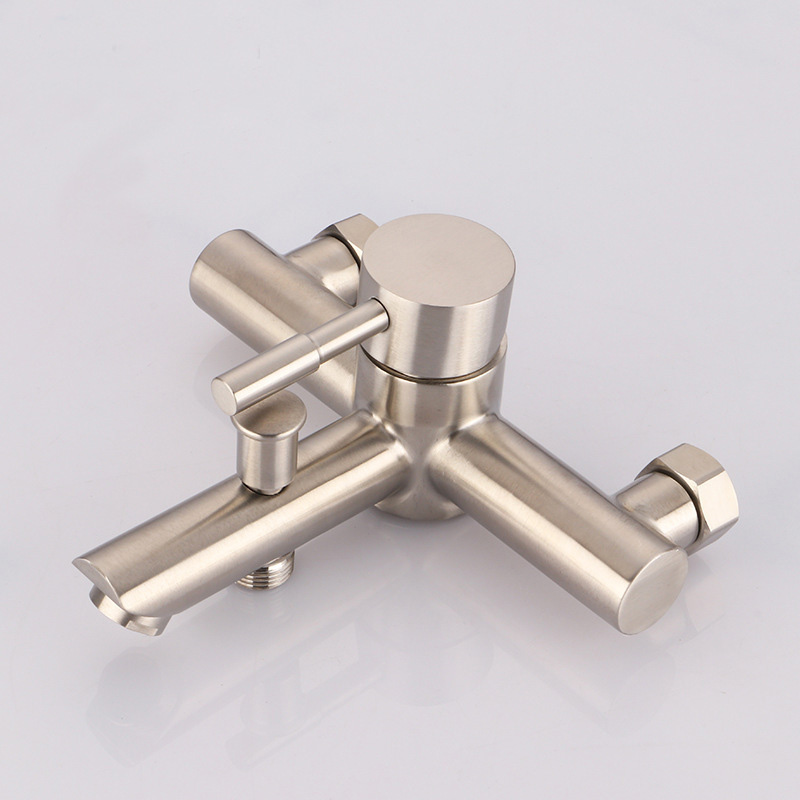 single hole stainless steel bathtub faucet