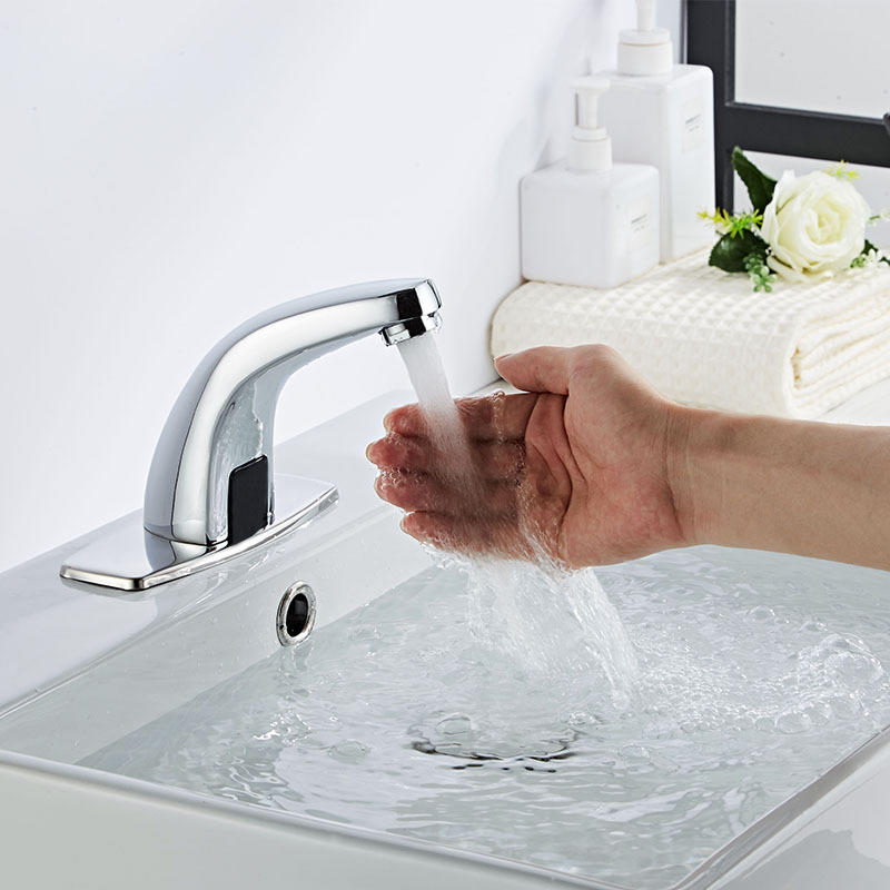 Automatic Motion Sensor Hands Free Electronic Infrared Smart Commercial Touchless Bathroom Sink Faucet