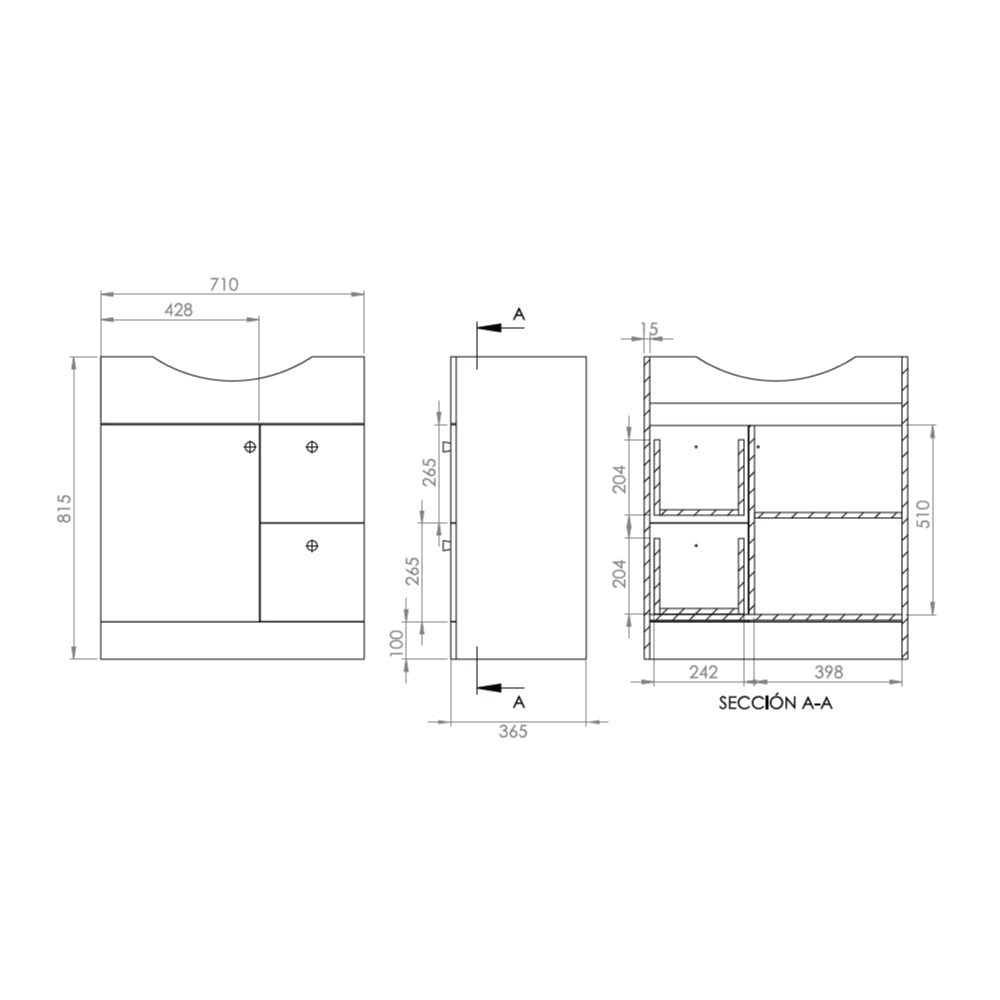 Modern Cheap Floor Standing Bathroom Vanity Unit