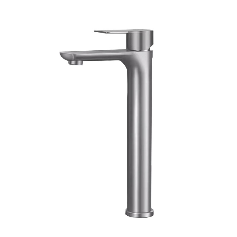 tall single handle 304 stainless chrome plated bathroom vanit sink faucet