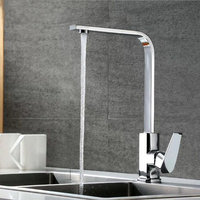 Deck Mount Single Handle Square Zinc Alloy Kitchen Faucet(griferia de cocina)