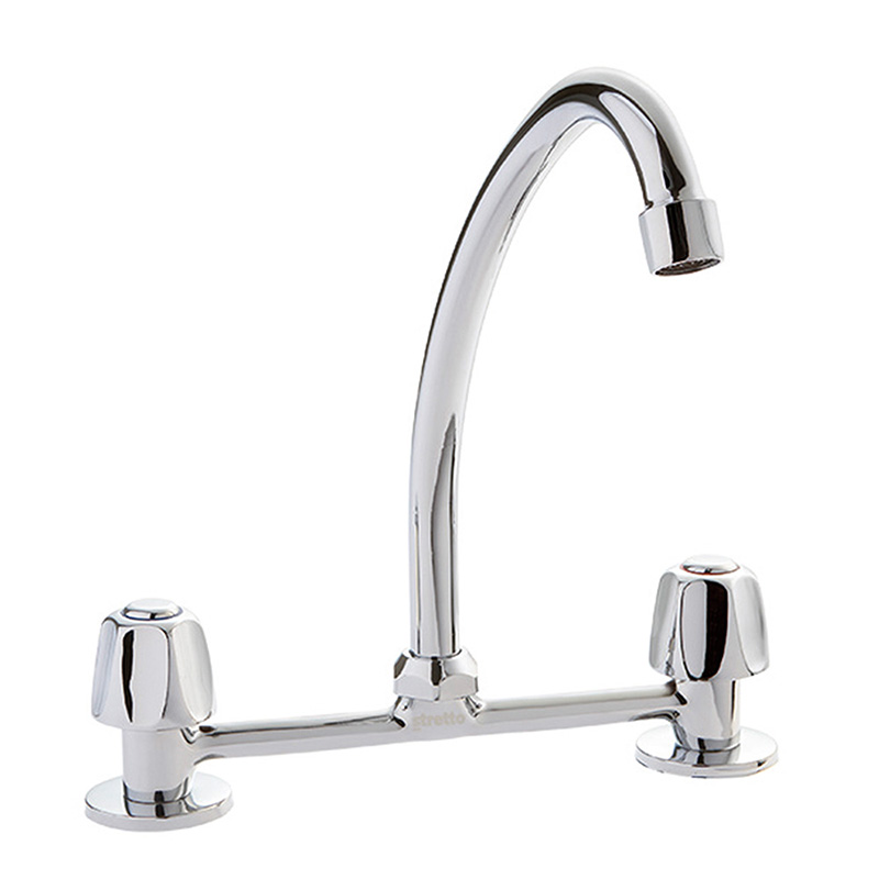 Two hole bridge kitchen faucet with side sprayer(griferia de cocina)