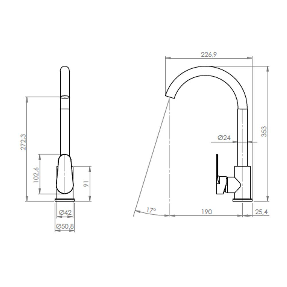 Best Brushed Stainless Steel Single Lever Kitchen Taps(griferia)