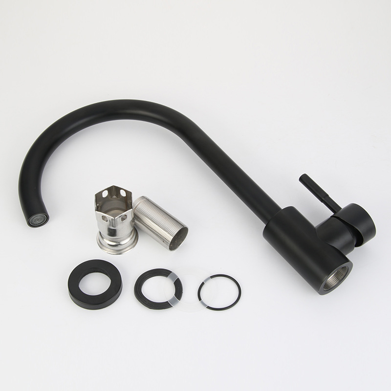 Modern Single Lever Hot Cold Black Faucets For Sinks(grifo de cocina)