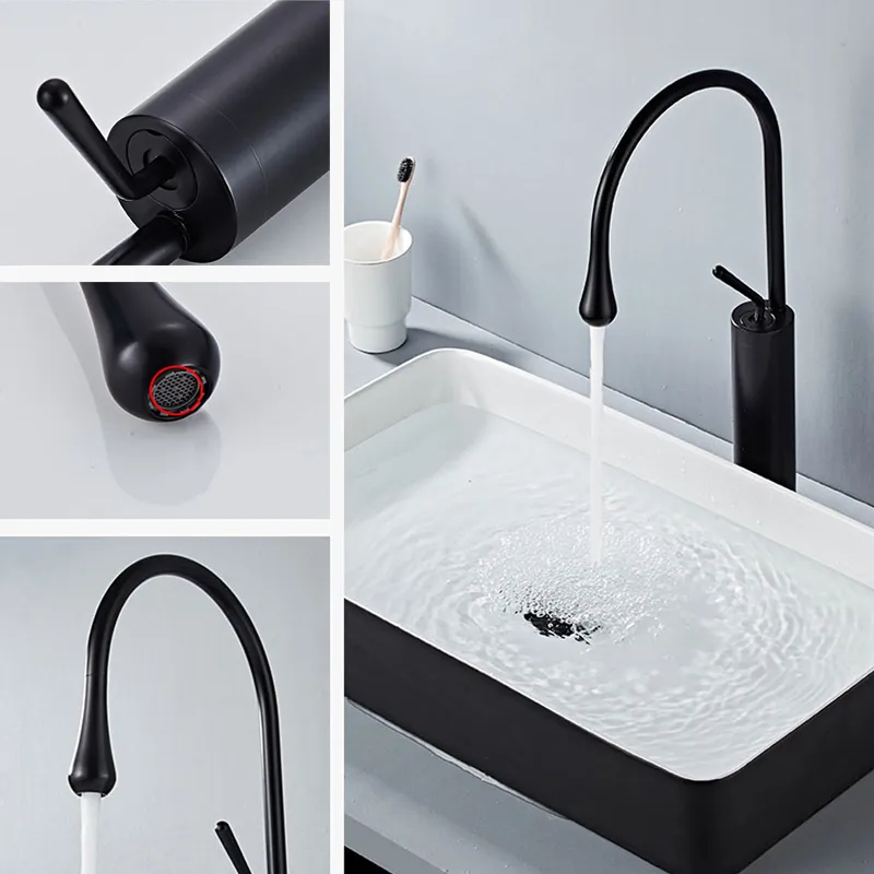 Black Brass Basin mixer Tap for Vanity Lavatory(griferia)
