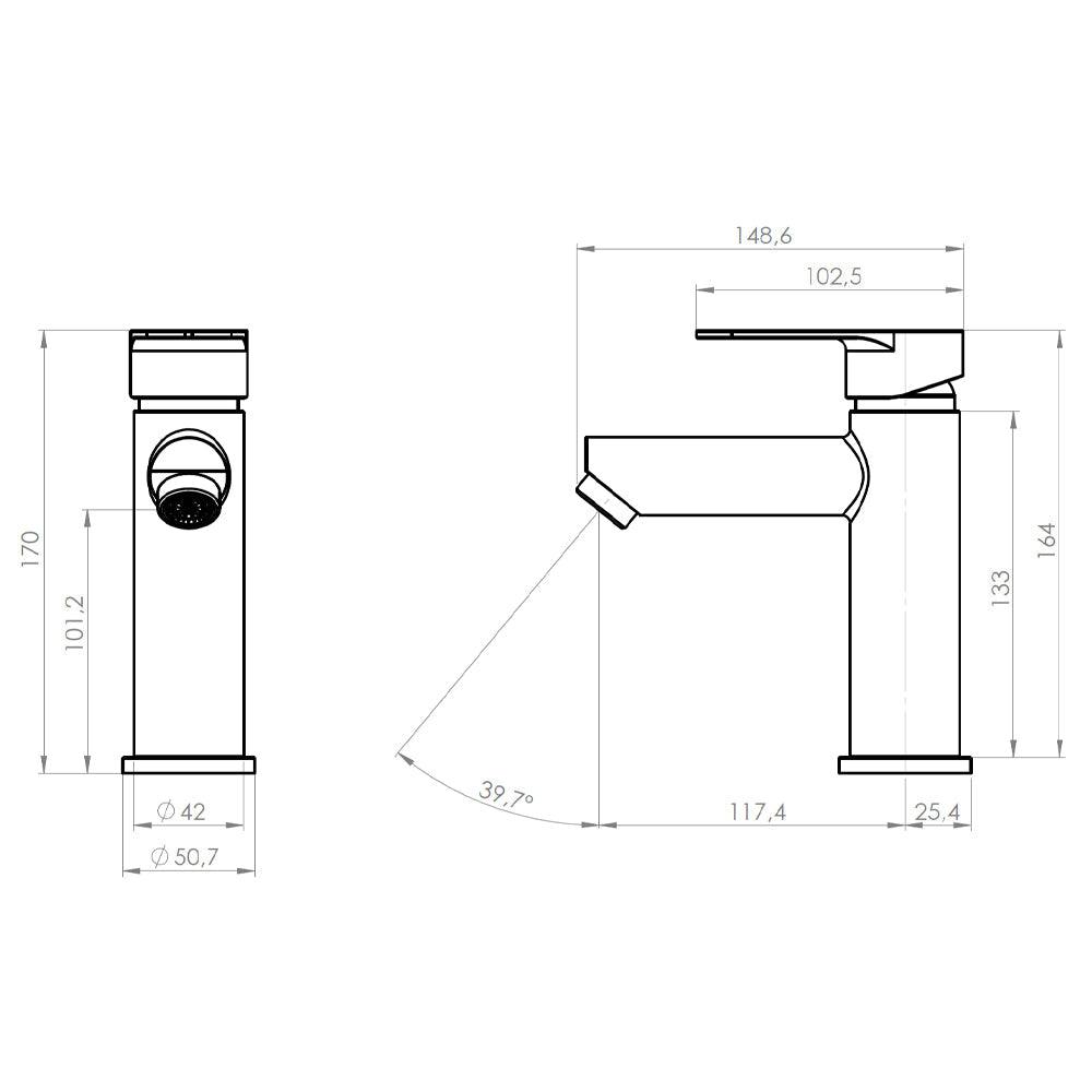 304 Stainless Steel Basin Mixer Tap for Vanity Lavatory(griferia)