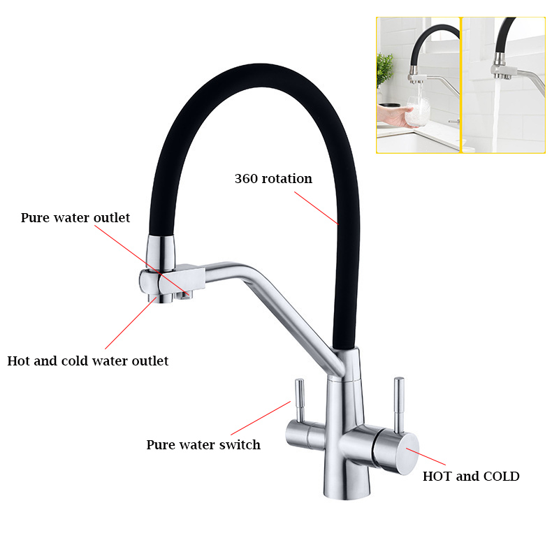 three way filter kitchen taps(griferia)
