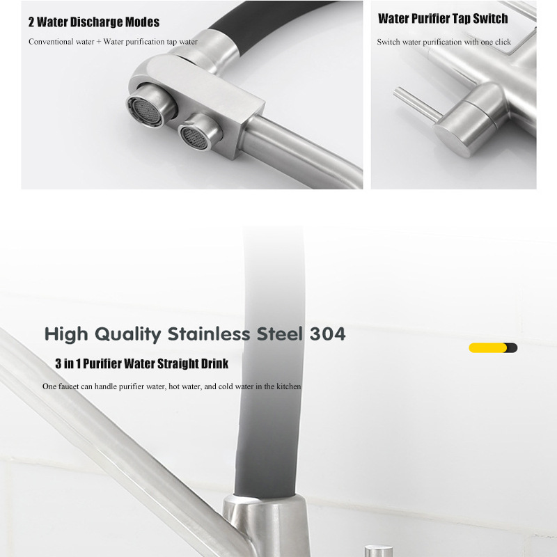 three way filter kitchen taps(griferia)
